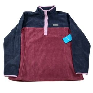 Columbia Benton Springs Jacket Womens 1X Plus‎ Size Marion Berry Mock-Neck